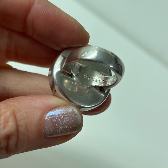 Dinosaur Designs chunky solid sterling silver and resin ring size 7 - Picture 5 of 9